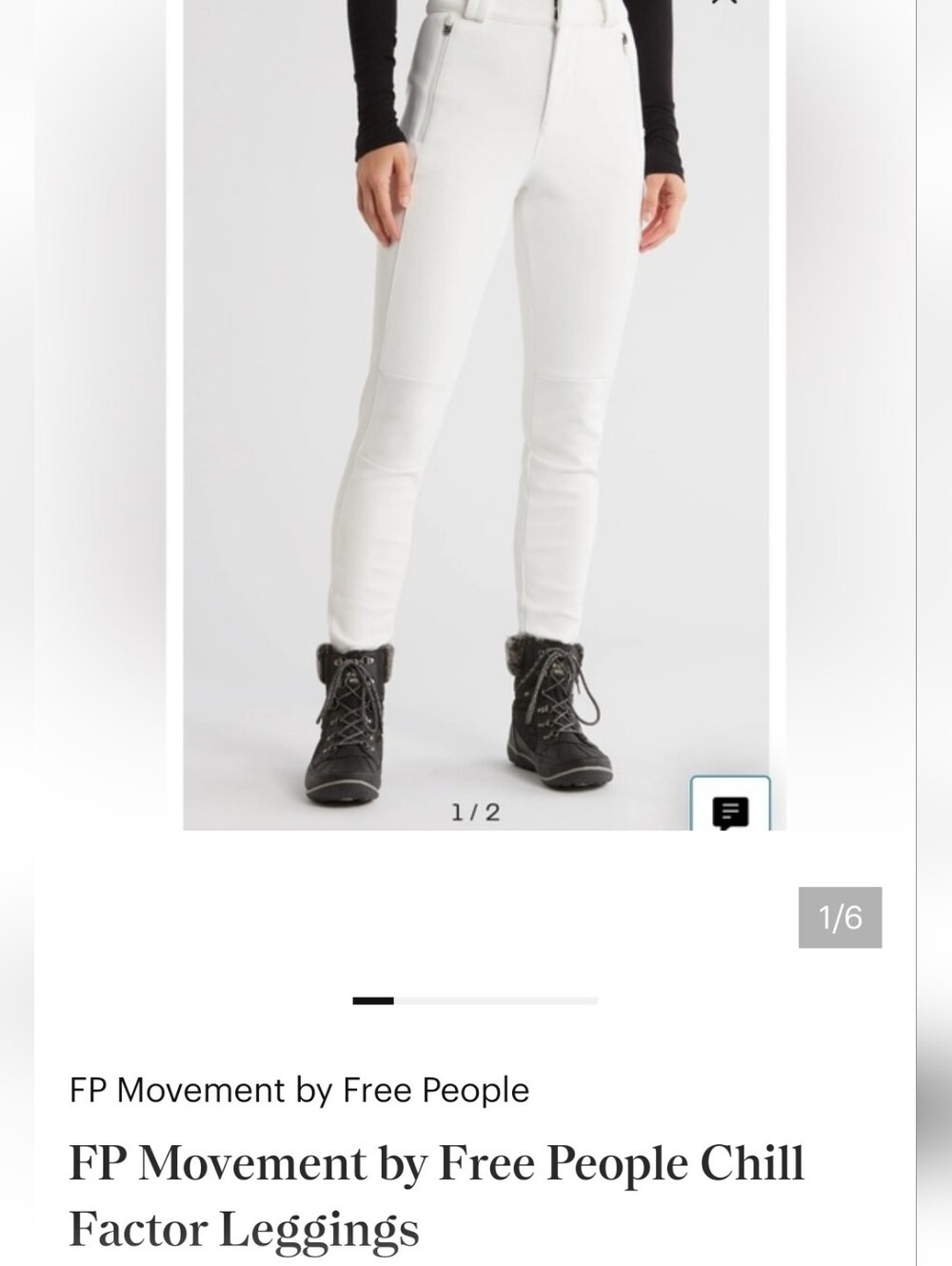 FP Movement by Free People White Chill Factor Leggings